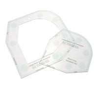 GARVALON Acrylic Quilting Bowl Wrap Template Ruler for Sewing Cozy Bowls Patchwork Crafting Acrylic Template Tool for Easy Measurement and Design