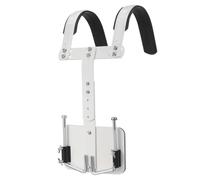 GARVALON Adjustable Aluminum Alloy Snare Drum Back Frame with Shoulder Strap Easy to Carry and Assemble for Marching Percussion (White)