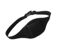 GARVALON Adjustable Fitness Instructor Mic Belt Pouch Microphone Carrier Waist Pack for Stage Work and Aerobics Wear-Resistant Black Mic Holder Bag for Transmitters