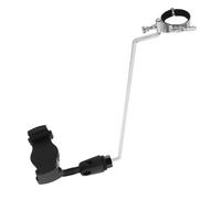 GARVALON Adjustable Sheet Music Phone Holder Clamp for Clarinet Saxophone Woodwind Instruments Metal Mount with Long Arm for Smartphone Lyre Compatible with Various Phone for Marching Band