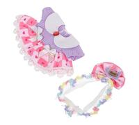 GARVALON Adorable Doll Clothes for Newborn Reborn Dolls Miniature Princess Skirt and Bow Headband Accessories Compatible with Labubu Easy to Dress for Creative Roleplay and Imaginative Play