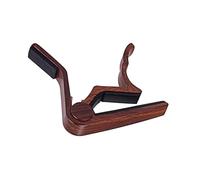 GARVALON Aluminum Alloy Guitar Capo Tuner for Acoustic Electric Guitar Ukulele Banjo Mandolin Wood Color with Silicone Pad for Scratch Protection and Quick Repositioning
