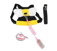 GARVALON Anti Lost Strap Harness with Leash and Spiral Wristband, 1.5m Yellow Safety Rope for Walking, Safety Belt Set for Outdoor Protection