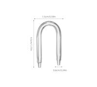 GARVALON Aquarium Co2 Diffuser U-Shaped Glass Connecting Tube 15Mm Co2 Regulator Connector for Fish Tank Water Plants Carbon Dioxide Refiner