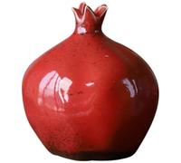 GARVALON Artificial Pomegranate Ceramic Flower Vase Small Size for Home Decoration, Creative Tabletop Vase Ornament for Artificial Flowers and Floral Arrangements