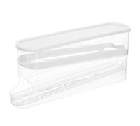 GARVALON Automatic Rolling Egg Holder Storage Organizer for Refrigerator Clear Tiered Space-saving Egg Dispenser Box Fridge Under Shelf for Kitchen Pantry