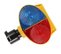 GARVALON Barricade Warning Light Stable Automatic Charging Solar Powered with Plastic Clamp Style 3.7v 2000ma Lithium Battery, Outdoor Roadside Safety Lamp for Construction and Traffic