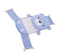 GARVALON Bath Seat Support Net Foldable Mesh Bather Strap Holding for Comfortable Bathroom Use Blue