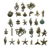 GARVALON Bracelet Charms Jewelry Making 56pcs Ocean Animal Pendants Antique Bronze Marine Life Charms for DIY Necklace Earring Crafts