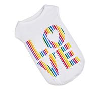 GARVALON Breathable Sleeveless Pet Shirt Small Dog Puppy Summer Outfit Cat Apparel Lightweight Vest with Colorful Love Letters for Indoor Outdoor Use