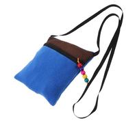 GARVALON Breathable Sugar Glider Pouch Small Animal Carrier Bag with Shoulder Strap Navy Blue Pet Travel Hamster Carrier for Outdoor Use