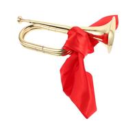 GARVALON Bugle Trumpet Horn for Orchestra Musicians Portable Brass Wind Instrument for Beginner Students Easy to Learn and Play Suitable for Marching Band and Musical Performances
