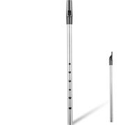 GARVALON C Key Irish Flute Metal Whistle High Pitch Recorder for Beginners Professional Musical Instrument with Smooth Polished Surface and Clear Tone for Rhythm Improvement