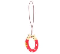 GARVALON Cartoon Cat Red Anti-lost Phone Lanyard Silicone Ring, Short Cute Phone Hanging Strap for Men and Women, Creative Anti-fall Cellphone Pendant Suitable for Daily Use