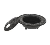 GARVALON Cast Iron Incense Holder Black Multi-use Sacred Wood Burner Bowl for Palo Santo Sticks and Resin Ritual Purpose Incense Stick Holder for Meditation Yoga Home Décor