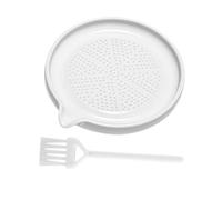 GARVALON Ceramic Food Milling Bowl Garlic Masher Manual Vegetable Fruit Grinder for Easy Crushing and Juicing Lightweight Kitchen Tool for Mashed Potato Ginger and Garlic Preparation