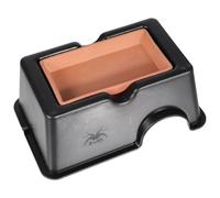 GARVALON Ceramic Reptile Hideout with Feeder Basin Large Snake and Lizard Shelter for Ball and Leopard Geckos Humidified Cave Hide for and Pets and Premium Ceramic Design