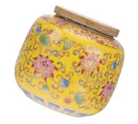 GARVALON Ceramic Tea Storage Jar Featuring Dustproof Lid and High Hardness Material Suitable for Black Green and Scented Teas