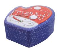 GARVALON Christmas Wrought Iron Storage Box Small Biscuit Tin Holiday Cookie Jars Tinplate Candy Box for Christmas Treats Decorative for Festive Occasions
