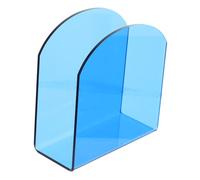 GARVALON Clear Acrylic Napkin Stand Serviette Holder for Tabletop Countertop Use Space-Saving Blue Tissue Rack for Kitchen Restaurant Bathroom Organization and Modern Desktop Decor