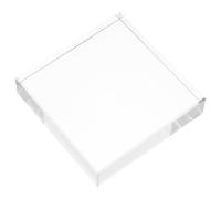 GARVALON Clear Crystal Square Paperweight Solid Transparent Glass Block for Office Desk Decor Stable Heavy Decorative Paperweight for Photography Display and Home Crafts