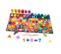 GARVALON Colorful Educational Puzzle Building Blocks for Ages Early Learning Enhancing Color Recognition Hand-eye Coordination and Interaction