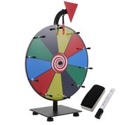 GARVALON Colorful Tabletop Prize Wheel with Erasable Slots Spin Wheel for Office Carnival Party Games and Trade Shows Portable Reusable Prize Color Sections