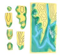 GARVALON Contours Line Map Model for Geography Lessons 3D Plastic Topographic Terrain Map for Junior High School Classroom and Homeschool Use