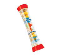 GARVALON Creative Plastic Kaleidoscope with Hand Bell for Grab Training Rain Sound Educational Plaything to Develop Visual and Auditory Skills Red