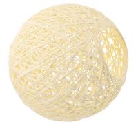 GARVALON Creative Rattan Ball Pendant Light Shade Beige Ceiling Lamp Cover for Indoor Home Decor Easy to Install Rustic Woven Lampshade for Bedroom and Bar Lounge
