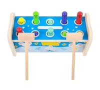 GARVALON Creative Wooden Knocking Ball for Multi-function Hammer Game Bright Safe Paint Finish Hand-eye Coordination Challenge Educational Leisure Plaything for Boys