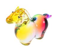 GARVALON Crystal Horse Figurine Crystal Ornament Decorative Sculpture for Home Office Desk Living Room Compact Realistic Design Scratch Resistant Art Collectible Gift