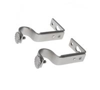 GARVALON Curtain Rod Brackets Set 2pcs Fit for 18-22mm Rods Adjustable for Net Curtains Easy Installation Vintage Design