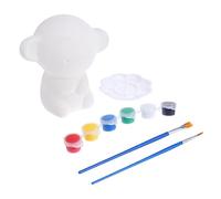 GARVALON Diy Graffiti Monkey Shaped Coin Bank Unfinished Ceramic Piggy Bank for Boy Girl Crafting Fun Change Container for Saving Coins Creative Boy Girl