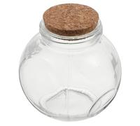 GARVALON DIY Large Glass Wishing Bottle with Wooden Cork, Luck Jar for Home Décor and Craft Storage, Creative Glass Luck Wishing Jar and Decoration