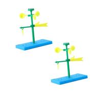 GARVALON DIY Wind Vane 2 Sets Educational Plastic Assemble Scientific Model Kit for Stem Learning Science Craft Project