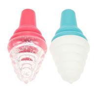 GARVALON Dog Chew Ice Cream Shape 2 Pack Interactive Squeaky for Pet Teeth Cleaning and Indoor Outdoor Use 5.5 Inch Random Color