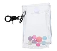 GARVALON Doll Display Box Pouch Portable Small Doll Bag Mini Size 9X6X4.5Cm Versatile Plastic Storage with Keychain Hanging Bag for The Go and Home Collections