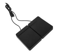 GARVALON Double Bass Drum Pedal for Electronic Drum Kit with 3.5mm Interface Dual Kick Pedal for Percussion Performance Compatible and Practice Pads