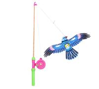 GARVALON Easy to Fly Bird Kite with Fishing Pole Vivid Eagle Wings Design Lightweight Outdoor Fun for Portable and Simple Random Color Fish Rod Style Random Color