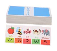 GARVALON Educational Alphabet Flash Cards for Ages Learning Cards with Numbers Shapes Animals Early Childhood Sensory to Develop Motor Skills and Language