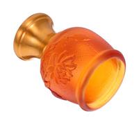 GARVALON Elegant Vintage Glass Temple Goblet Miniature Drinking Cup for Ritual Worship Home Offering Easy to Clean Portable Small Auspicious Water Cup