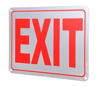 GARVALON Exit Sign Reflective Aluminum Alloy 25x18cm Rustproof Weatherproof Exit Direction Indicator for Public Places and Commercial Use