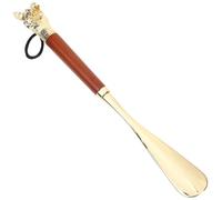 GARVALON Extra Long Handled Shoe Horn for Men and Seniors with Dog Head Design, Zinc Alloy Material, Strong Structure and Easy to Use without Bending for Father's Day Gift