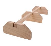 GARVALON Farmhouse Wooden Chicken Perch Stand Natural Polished Roosting Bar for Hens Parrots Medium Large Birds Indoor Playground and Hen House Accessory