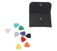 GARVALON Felt Ukulele Picks Set Triangular Heart-shaped Picks with Storage Bag for Acoustic Guitar Ukulele, Soft Felt Plectrums for Music Practice by Beginner and Advanced Musicians