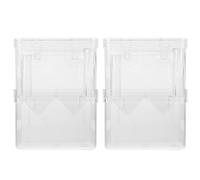 GARVALON Fish Breeding Box Incubator with Suction Cups Double Layer Large Aquarium Isolation Box for Fry Hatchery and Fish Tank Breeding 2pcs Random Color