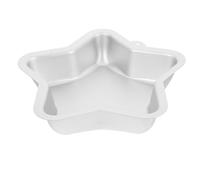 GARVALON Five-Pointed Star Cake Mold Non-Stick Silver Baking Pan for Cupcakes Cheesecake and Bread Oven Bakeware Suitable for Birthday Party DIY Baking