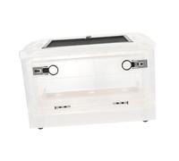 GARVALON Foldable Hedgehog Cage Small Animal House Insulated Plastic Hamster Box White for Pets