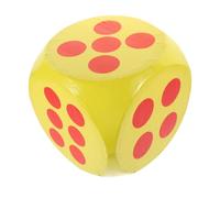 GARVALON Giant Foam Dice Lightweight Numbered with Rounded Corners for Party Games Lawn Activities Teaching Aid Yellow